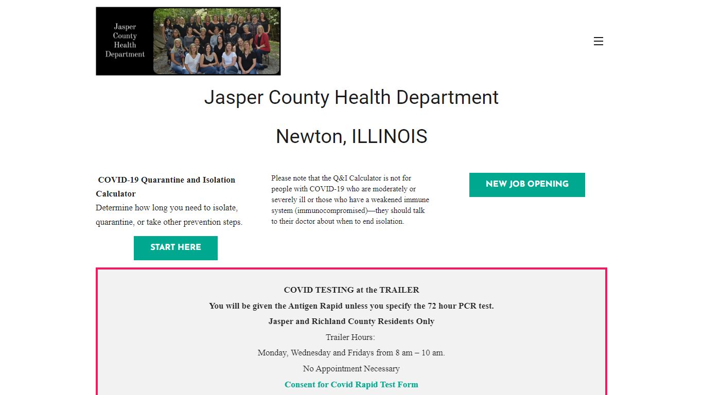 Jasper County Health Department Newton, ILLINOIS