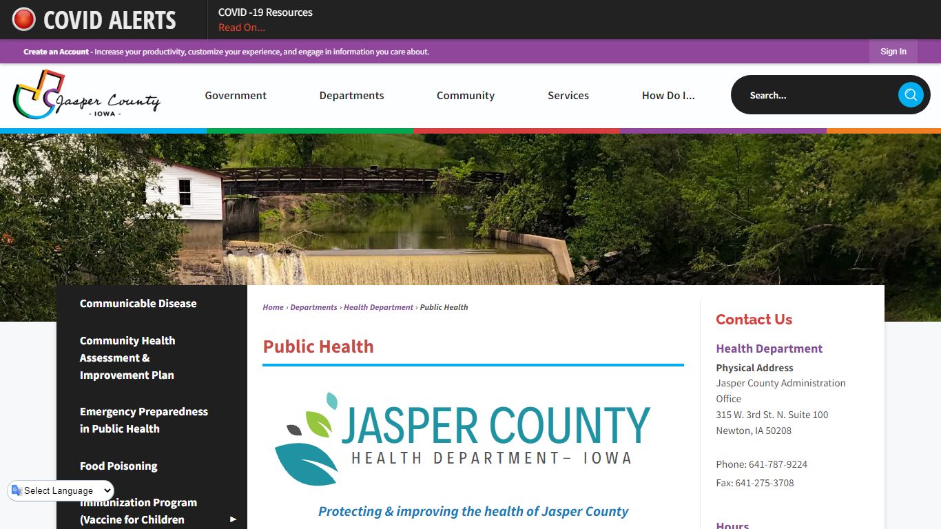 Public Health | Jasper County, IA