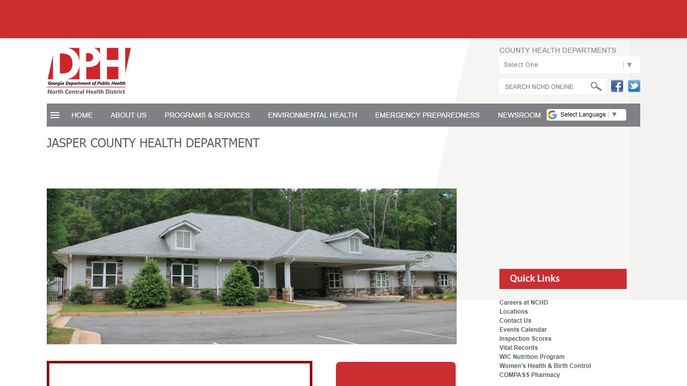 Jasper County Health Department « North Central Health District